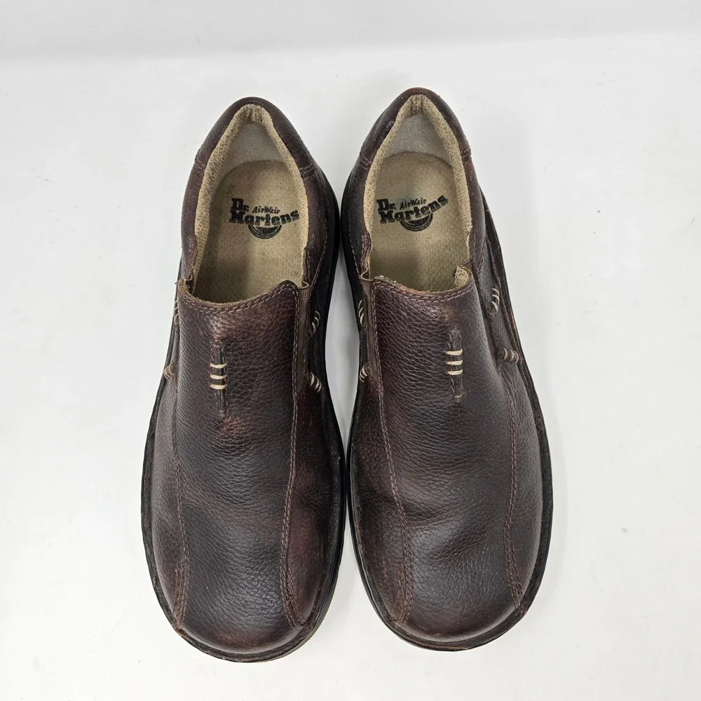 Dr. Martens Mawgan Slip On Loafers Dark Brown Leather Mens 11 AirWair Bouncing